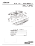 USE ANd CARE MANUAl GAS COOktOP