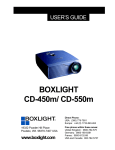 BOXLIGHT CD-550m User`s guide