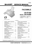 Sharp UX-P100 Service manual