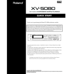 Roland XV-5080. Owner`s manual