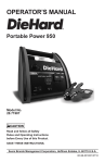 DieHard Portable Power 950 Operator`s manual