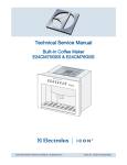 Electrolux E24CM75GSS - Water Reservoir 24 Inch Coffee Maker Service manual