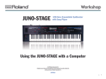 Roland Juno-Stage Owner`s manual