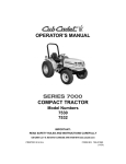 Cub Cadet 7532 Operator`s manual