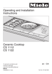 Miele CS 1112 E Operating instructions