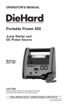 Sears Portable Power 950 Operator`s manual