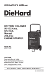 DieHard 200.71240 Operator`s manual