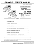 Sharp XE-A505 - Cash Register, Thermal Printing Service manual