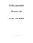 Von Schweikert Audio ANNIVERSARY VR-5 Instruction manual