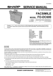 Sharp FO-DC600 Service manual