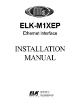Elk Products ELK-M1XEP Installation manual