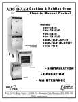 AltoShaam 1000-TH-II/D-SPLIT Operating instructions