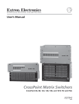 Extron electronics CrossPoint Plus 168HVA Operating instructions