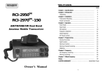 Ranger Communications RCI-2970 DX Specifications