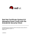 Red Hat Certificate System 8.0 Managing Smart Cards with the