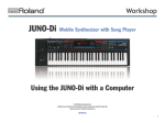 Roland JUNO-Di Editor Owner`s manual