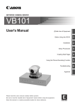Canon VB101 User`s manual