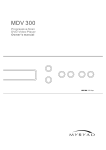 Myryad MDV 300 Owner`s manual