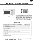 Sharp R-508DK Service manual