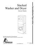 Alliance Laundry Systems SWD444C Specifications