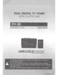 AcceleVision DTV-200 Owner`s manual