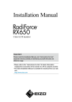 Eizo RadioForce RX650 Installation manual