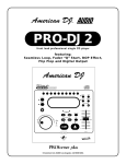 American Audio PRO-DJ2FX User manual