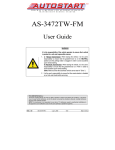 Autostart AS-3472TW-FM User guide