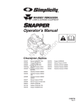 Simplicity 5900961 Operator`s manual