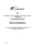 Encore E 9 Installation manual
