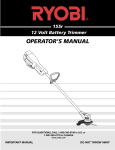 Ryobi 155r Operator`s manual