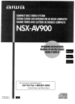 Aiwa NSX-AV900 Operating instructions