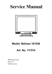 BELINEA 101536 Service manual