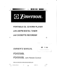 Emerson PD6559BL Owner`s manual