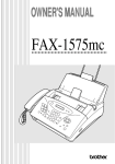 Brother FAX-202 Owner`s manual