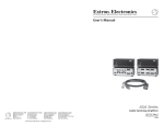 Extron electronics ASA 204 User`s manual