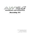 AW16G Recording 101