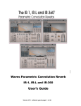 Waves Parametric Convolution Reverb IR-L User`s guide