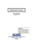 Acard ARS-2035AF User`s manual