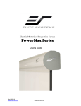 Elite Screens PowerMax Series User`s guide