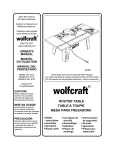 Wolfcraft 6157 Owner`s manual