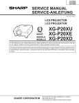 Sharp XG-P20XD Service manual