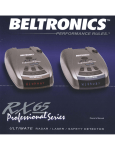 Beltronics Bel Pro RX65 Owner`s manual