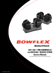 Bowflex SelectTect BDS1642 Service manual