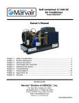 Marine Marvair SMM05ACP Owner`s manual