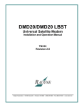 Radyne DMD20LBST Operating instructions