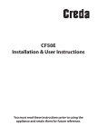 CF50E Installation & User Instructions