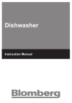 Blomberg Dishwasher Instruction manual