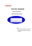 Chigo KFR-70GW Service manual