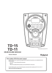 Roland TD-15 Owner`s manual